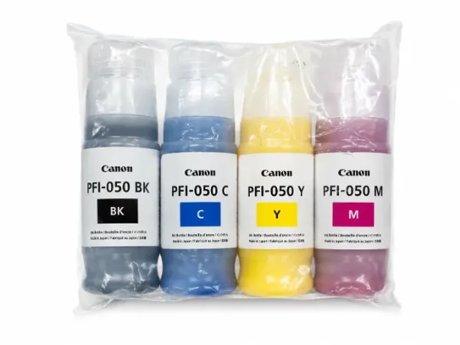 Kit Tinta Original Canon PFI-050 4 Cores para Plotter TC-20