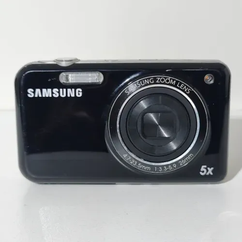 Câmera Digital Samsung PL120 14.2MP 5x com Tela Selfie Preta + Acessórios