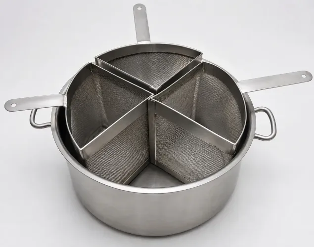 Panela Profissional Italiana Inox 30L + 3 Cestos para Massa - Indução