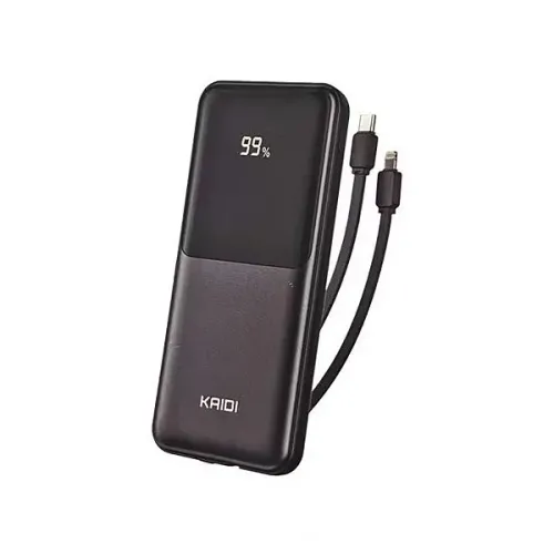 Carregador Portátil Power Bank 10.000mAh, 22.5W 20W PD, Preto - Kaidi