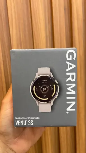 Garmin Relógio Venu 3s Rosa com Dourado 41mm com Monitor Cardíaco de Pulso e GPS