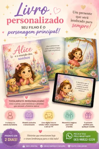 Livro Personalizado Infantil com Nome da Criança | Digital