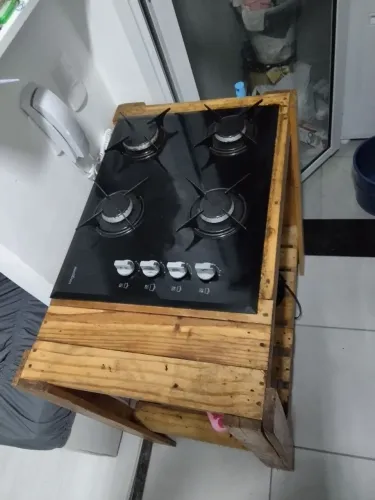 Balcão de madeira para Cooktop 
