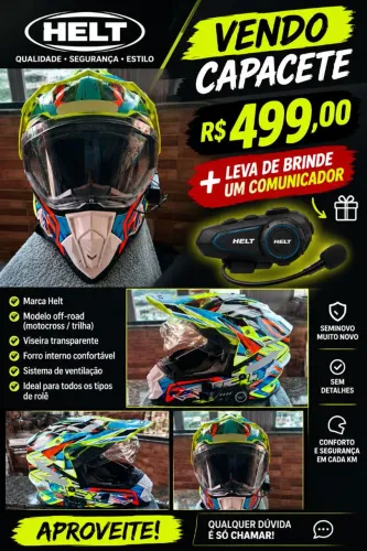 Vendo capacete novo Helt Novo Vendi minha moto estou vendendo ele .