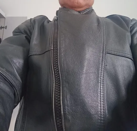 Jaqueta de couro masculino