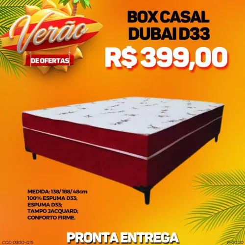 CAMA BOX CASAL D33 - DIRETO DE FÁBRICA