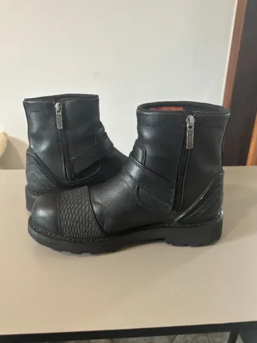 Bota Moto Harley-Davidson Couro Caveira Skull 39 BR / 41 EU