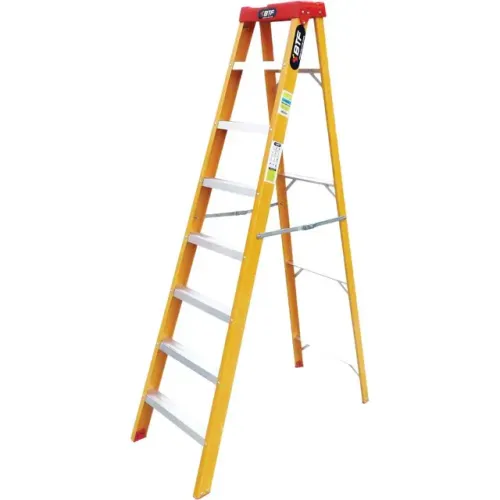 Escada de fibra tesoura prática, 7 degraus, para eletricista, EFP9902 BOTAFOGO
