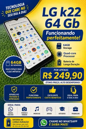 LG k22- 64 Gb- Funcionando Perfeitamente
