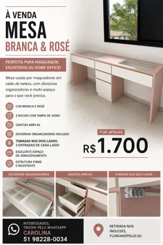 VENDO MESA COM DIVISORIAS