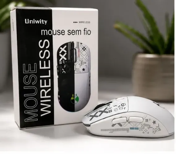 Mouse gamer se fio 2.4 g bluetooth 5.2
