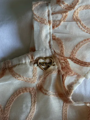 Vestido Bege Bordado Fakini 3-6M