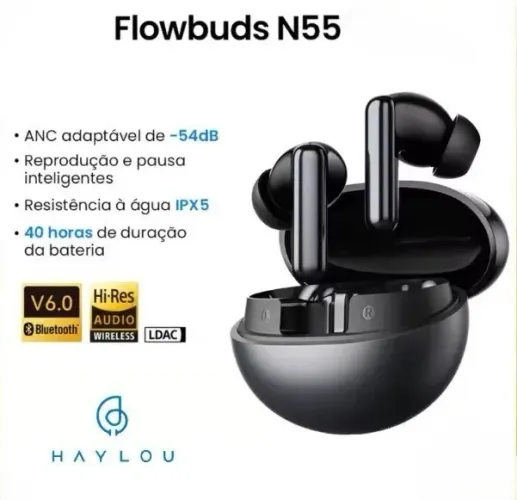 Fone Sem Fio Haylou Flowbuds N55 Bluetooth | Garantia | Áudio Premium | Pronta Entrega