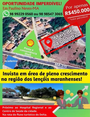 Terreno em Super Valorização em Paulino Neves 