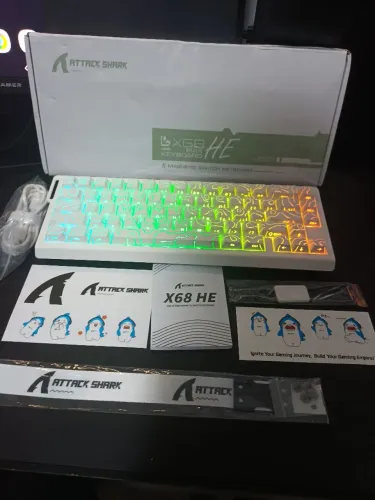 Teclado magnético Atack shack x68 he, novo na caixa