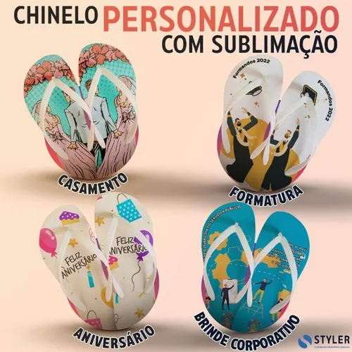 Chinelos Personalizados na Sublimação Direto da Fábrica