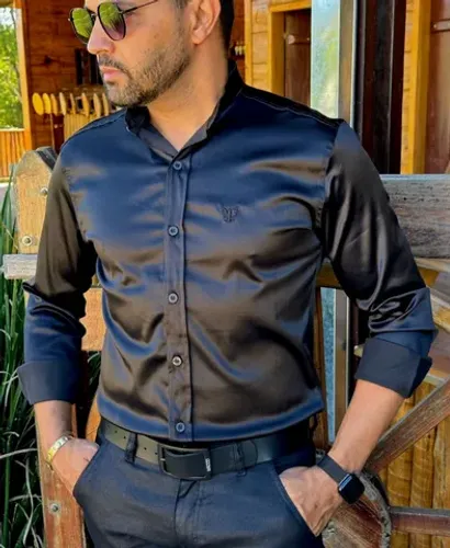 Camisas Acetinada slim