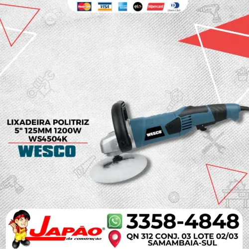 Lixadeira Politriz 1.200W 125mm Com Maleta WS4504K Wesco