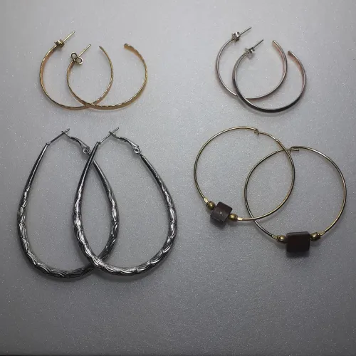 Brincos Argolados (Lote 4 pares)
