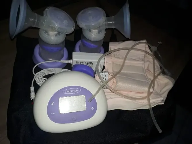 Bomba extratora de leite materno, elétrica marca Lansinoh