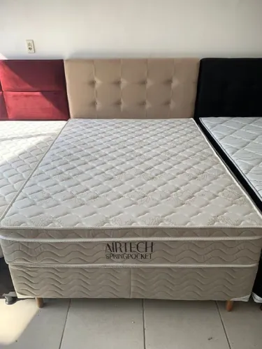 CAMA BOX CASAL, MOLAS ENSACADAS ORTOBOM 1 ANO DE GARANTIA