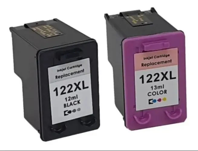 Cartuchos de tinta 122XL - Novo Preto - Colorido Compatível Nobo