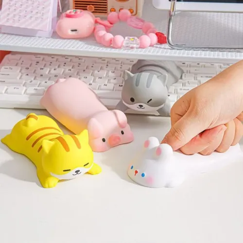 Teclado Descanso de Pulso Mouse pad Variados para pulso Coelho Porco Gato & Coelho