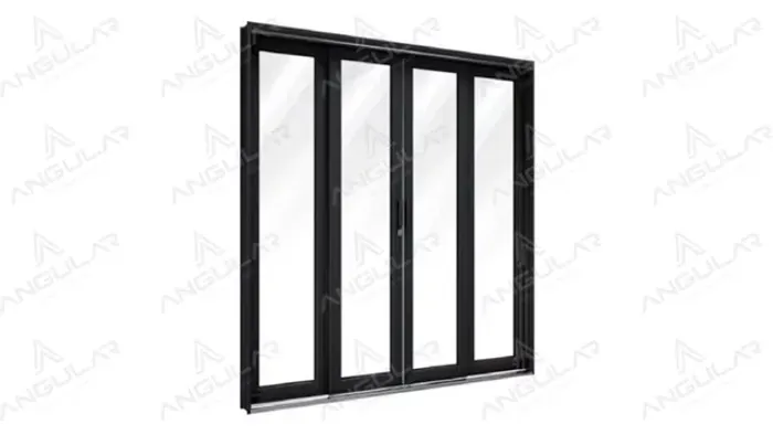 Porta Suprema, de Correr 4 Folhas, 2 Planos c/ Vidro Incolor 6mm - Alto Padrão Angular