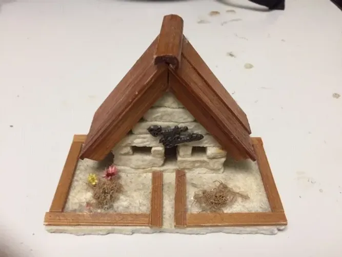 casinha de pedra natural de Minas Gerais enfeite de mesa