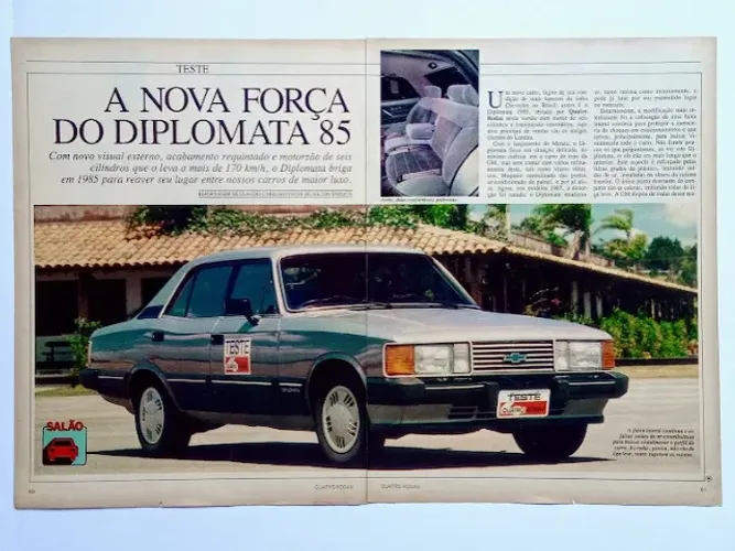 Opala Diplomata 1985 - Matéria original de revista