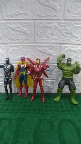 coleçao cartela 4 bonecos heroi avengers 05-7556