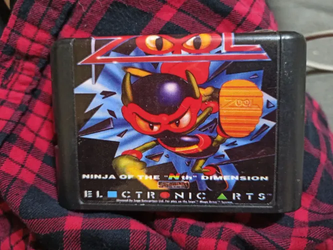 Fita Zool jogo de Mega Drive Genesis Sega raro