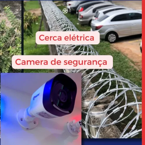 Camera de segurança, alarme , motor de portão, fechadura eletrônica