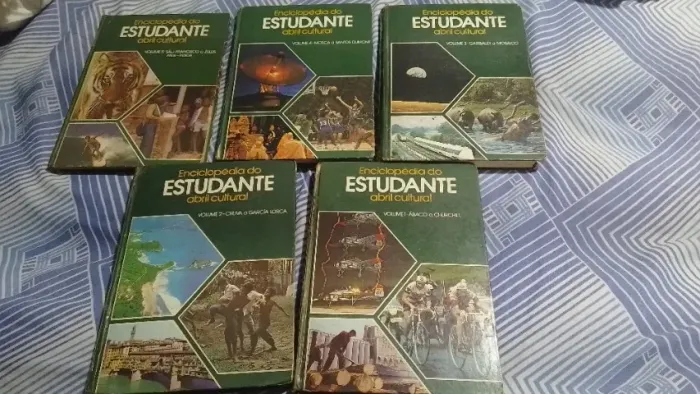 Coleção Completa Enciclopedia Do Estudante De 1973 - 5 Volumes