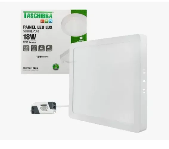 LUMINÁRIA TASHIBRA PAINEL LED LUX SOBREPOR 18W