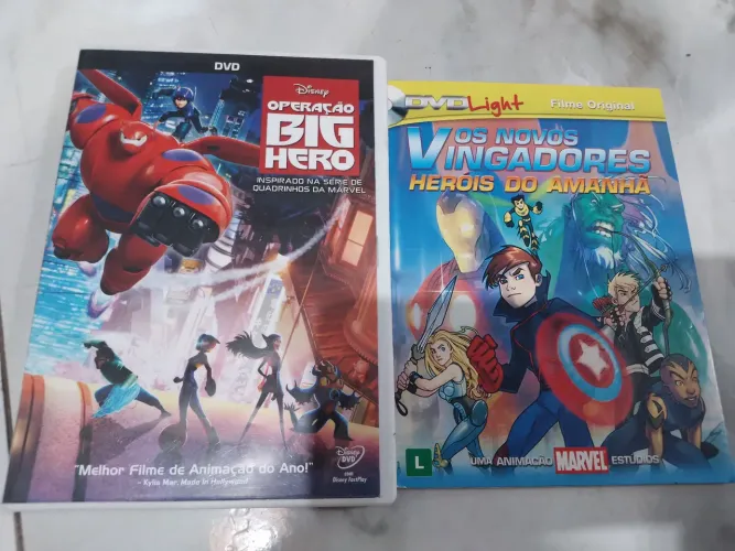 DVDs Operação Big Hero e Os Novos Vingadores