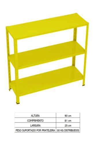 MINI ESTANTE AÇO 3 PRATILEIRAS