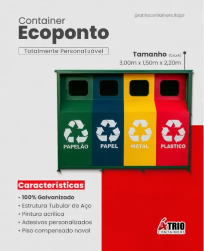 Containers Ecopontos desmontáveis