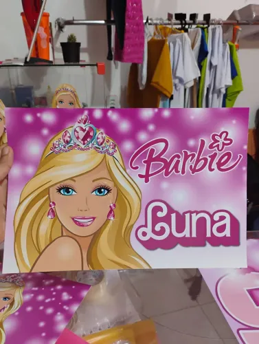kit Festa Personalizados de Mesa Barbie