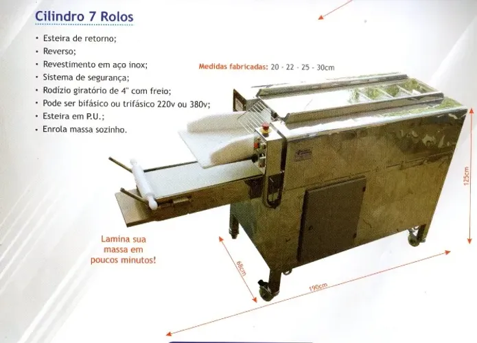 Cilindro Cilindrão 7 Rolos Com Esteira de Retorno Novo Delmar