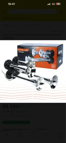 Buzina marítima modelo de trem 