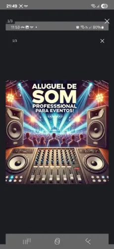 Som profissional para eventos
