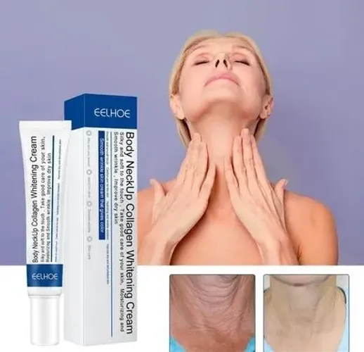Colágeno, clareador, reduz linhas e hidrata. Creme para o pescoço EELHOE 20g de 