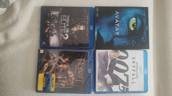 4 Filmes Blu-Ray - Avatar, Tropa de Elite 2, O Hobbit e 007 Operação Skyfall