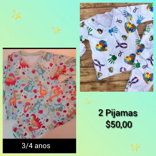 Kit 2 Pijamas infantis  