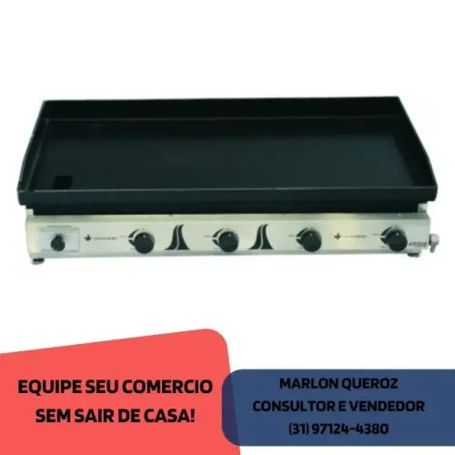 Chapa de Lanches 4 Queimadores Venâncio 1M
