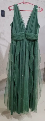 Vendo vestido de festa verde oliva 