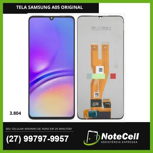 Tela Display Para Samsung A05 Original 3.804 - Instalação Expressa Em 30 Minutos!