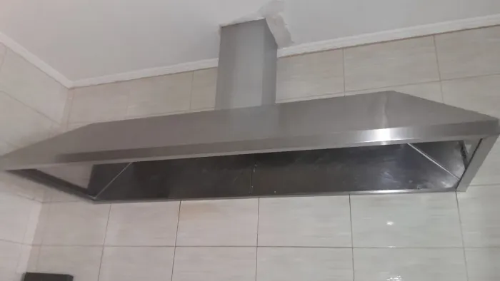Coifa aço inox industrial para restaurante medida 2,50m X 90cm. Muito grande e excelente 
