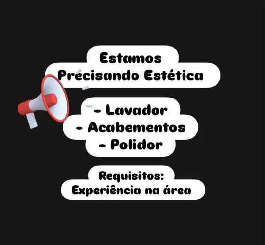 Emprego: estamos precisando